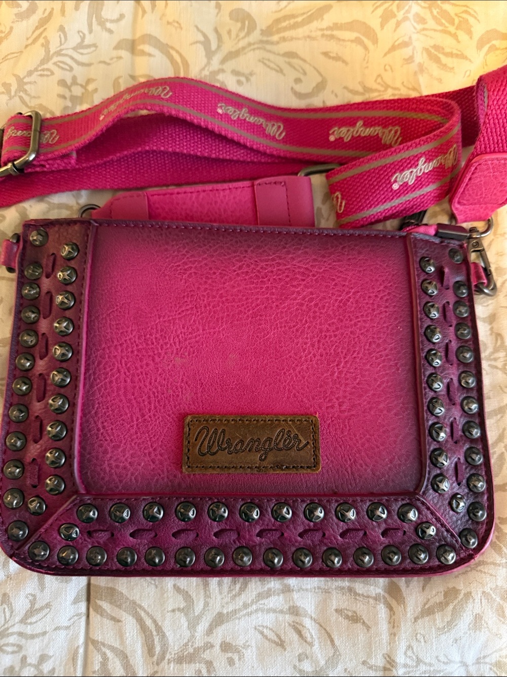 Wrangler Rivets Studded Wristlet/Crossbody